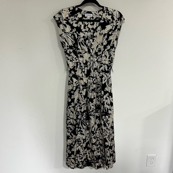 Evereve Winona Satin Floral Midi Dress - Picture 5 of 15